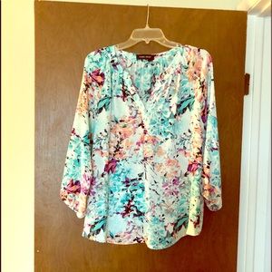 Ivanka Trump floral blouse size L